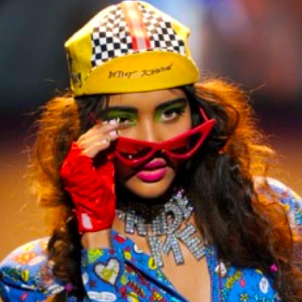 Betsey Johnson Le Tour de Betsey Cycling Cap 2011 Runway Show